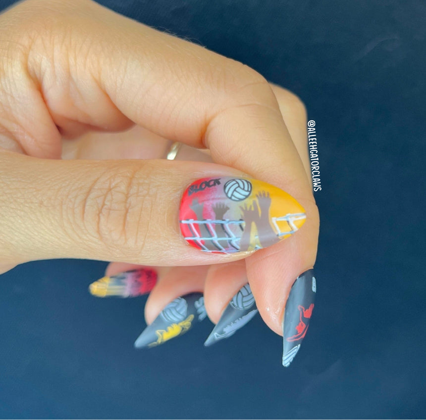 Game On: Spike It (M308) - Nail Stamping Plate