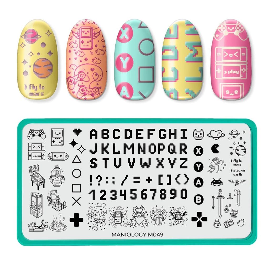 High Score Game Over Nail Stamping Plate | Maniology