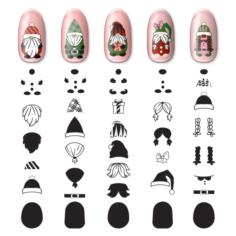 Gnome Alone (M339) - Nail Stamping Plate