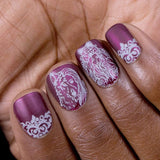 Manicure created using Maniology's Wolfish nail stamping polish