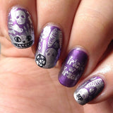 A manicured hand with Halloween: Fright Night design by Maniology (m032).