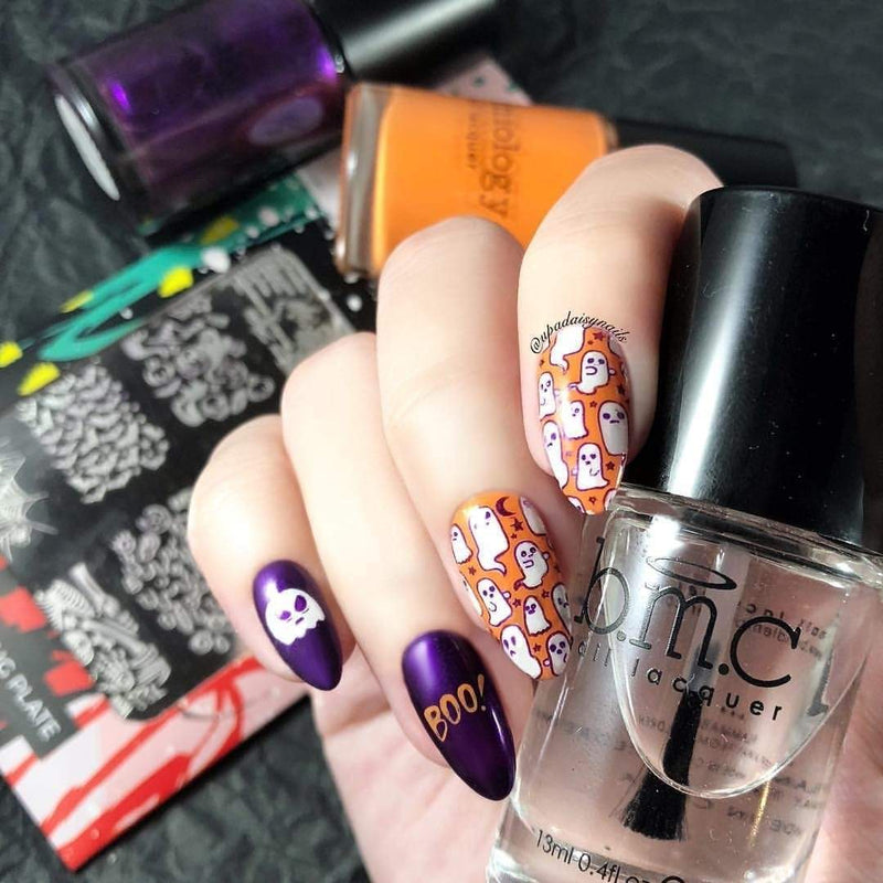 Maniology Halloween Limited Edition Nail Stamping Starter Kit (Plate, Polish, Top Coat, Stamper and Scraper Card)