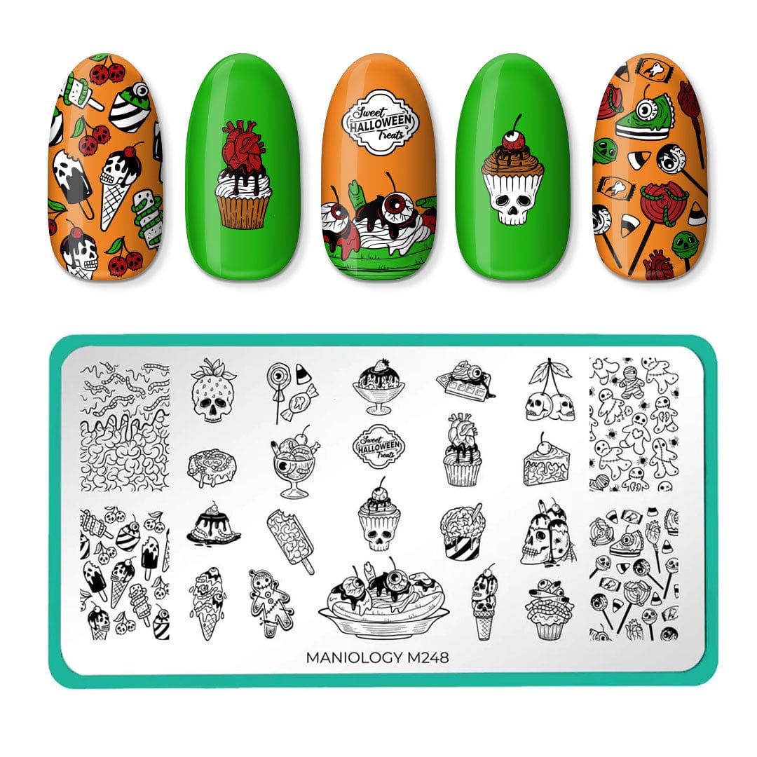 Boo-gie French (M304) - Nail Stamping Plate  Nail stamping plates,  Halloween nail designs, Stamping plates