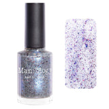Harvest Moon: Mist (P120) - Sheer Light Blue w/ Purple Gold Iridescent Flakies Nail Polish