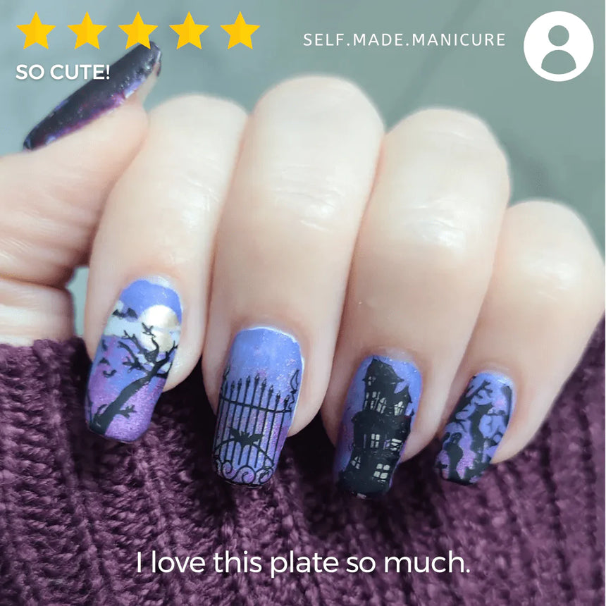Haunted House (m242) - Nail Stamping Plate