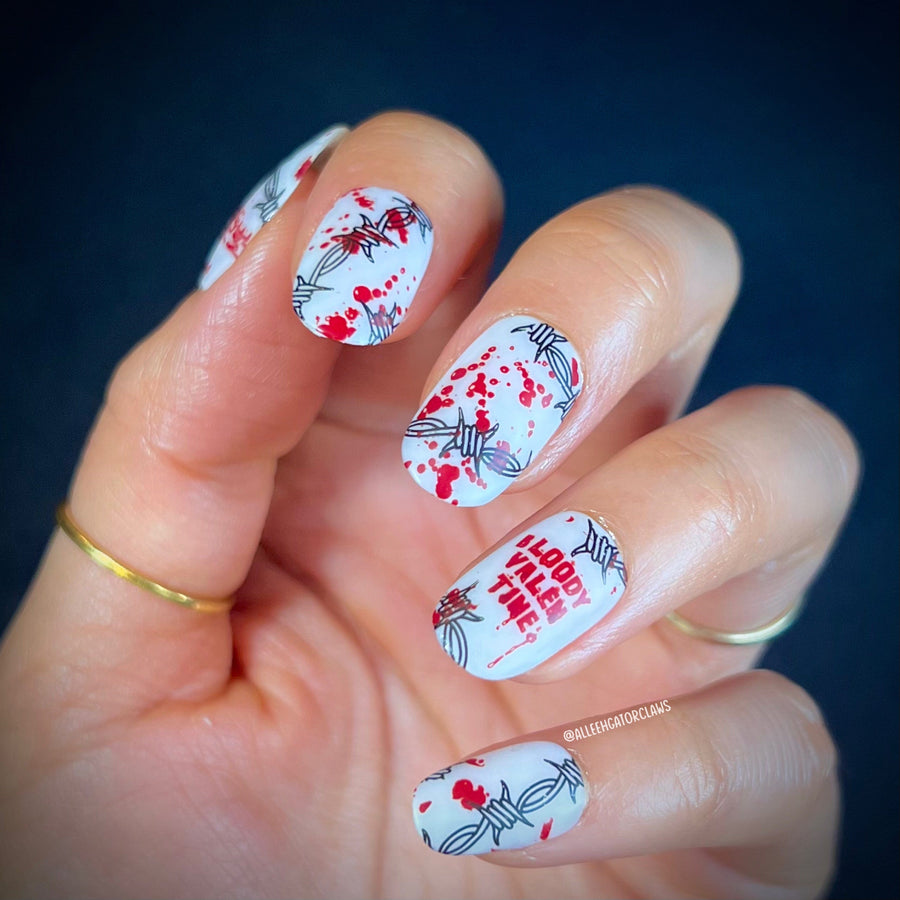 Hearts and Thorns (M351) - Nail Stamping Plate
