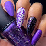 Casting Spells: Hex (B446) - Purple Holo-Sanded Stamping Polish