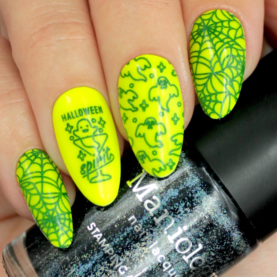 Glow in The Dark Speckled Nail Polish - Fluorescent Green
