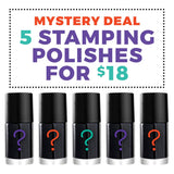 **Hot Mystery Deal**  -  5 Nail Stamping Polishes for $18!  Random Assortment - Original Value at $40 (1 Per Customer)