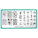  A nail stamping plate with bundled up llamas, penguins, polar bears design by Maniology (m038).