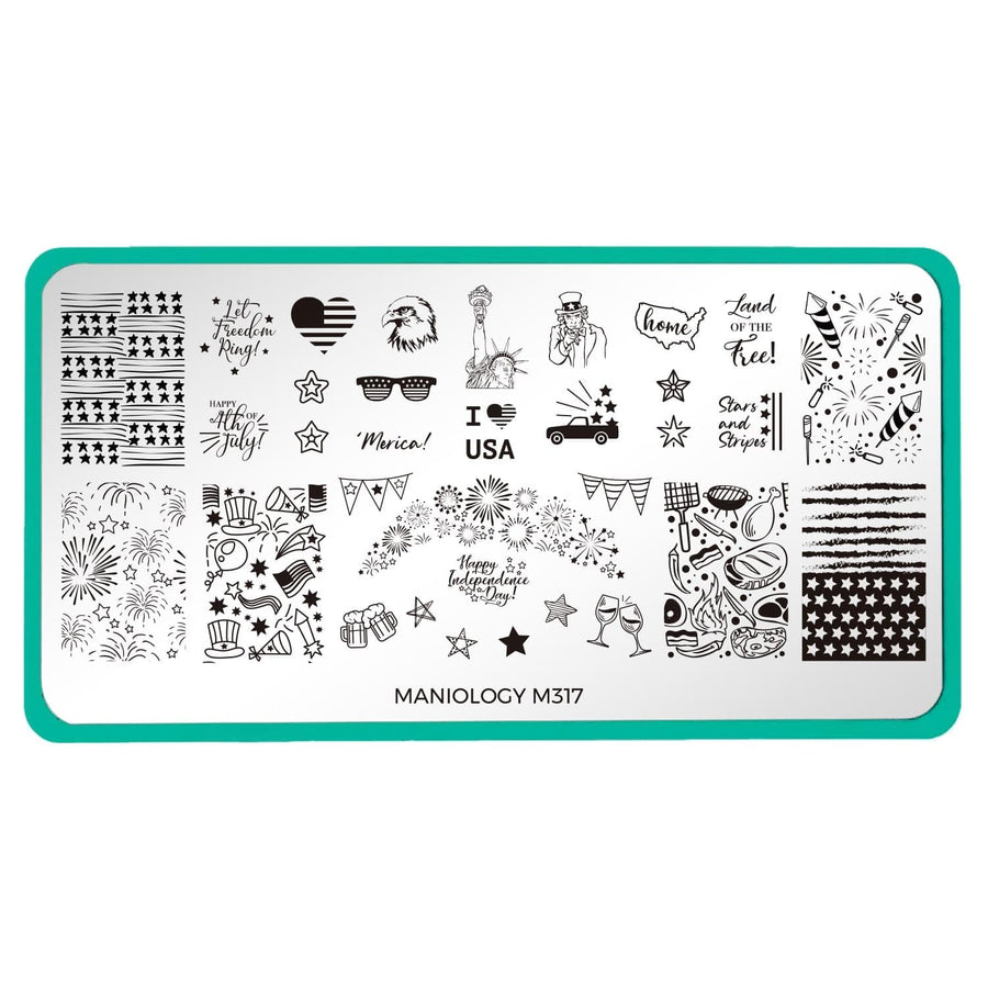 Land of The Free Nail Stamping Plate | Maniology