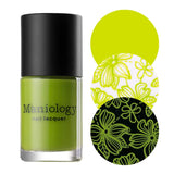 A creamy lime green stamping polish from Jingle Bell Rock Collection Lime Pine (B256) by Maniology.