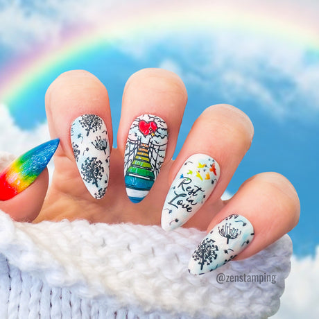 Loving Memories (M368) - Nail Stamping Plate