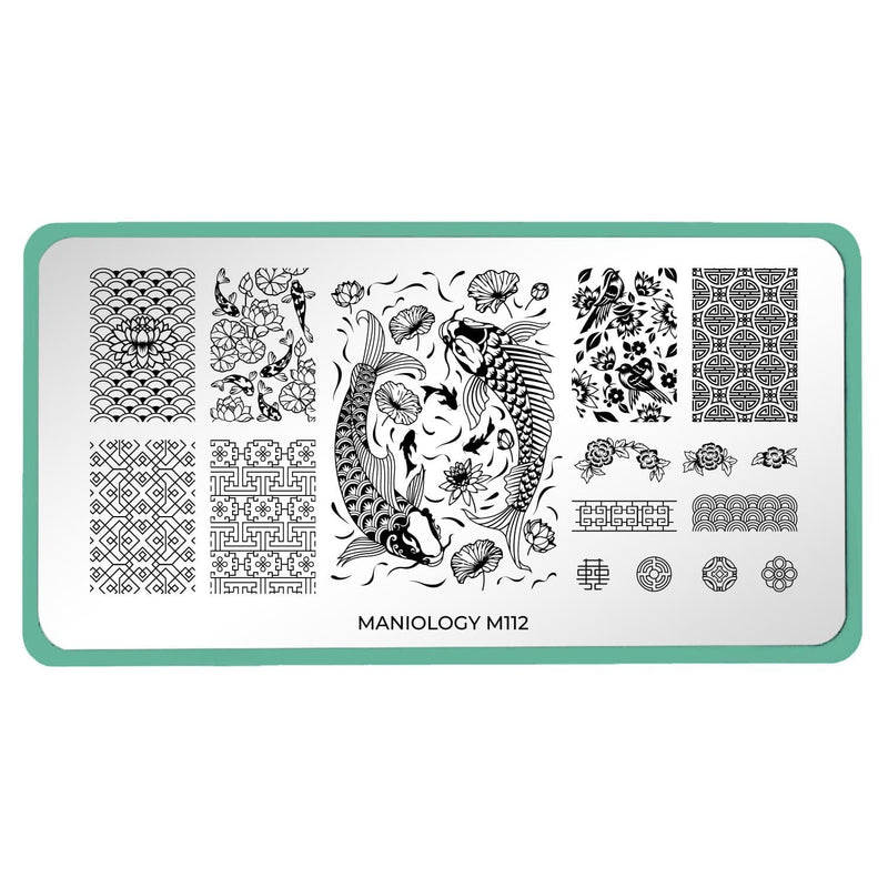 Koi Pond Lunar New Year Nail Stamping Plate | Maniology