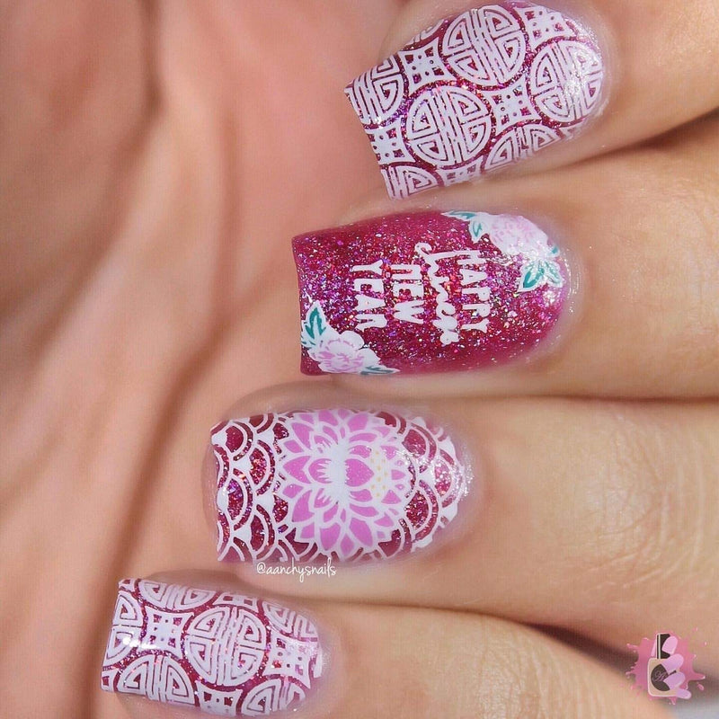 Asian Theme Nail Stamping Plate