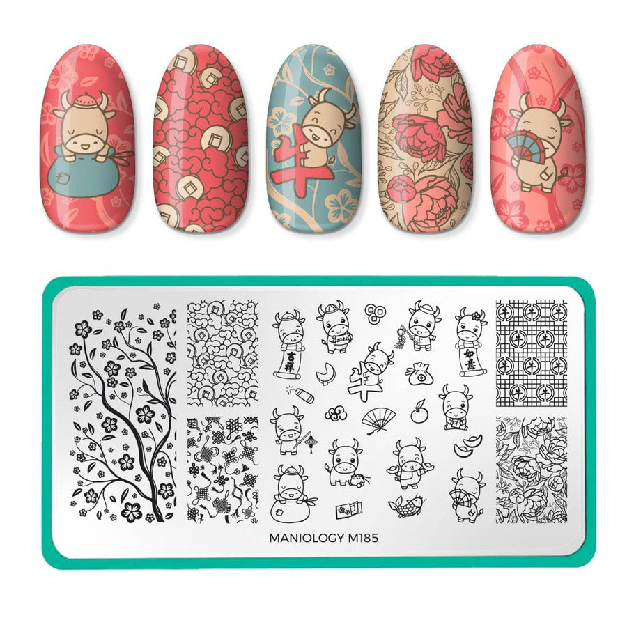 Lunar New Year: Year of the Ox (m185) - Nail Stamping Plate