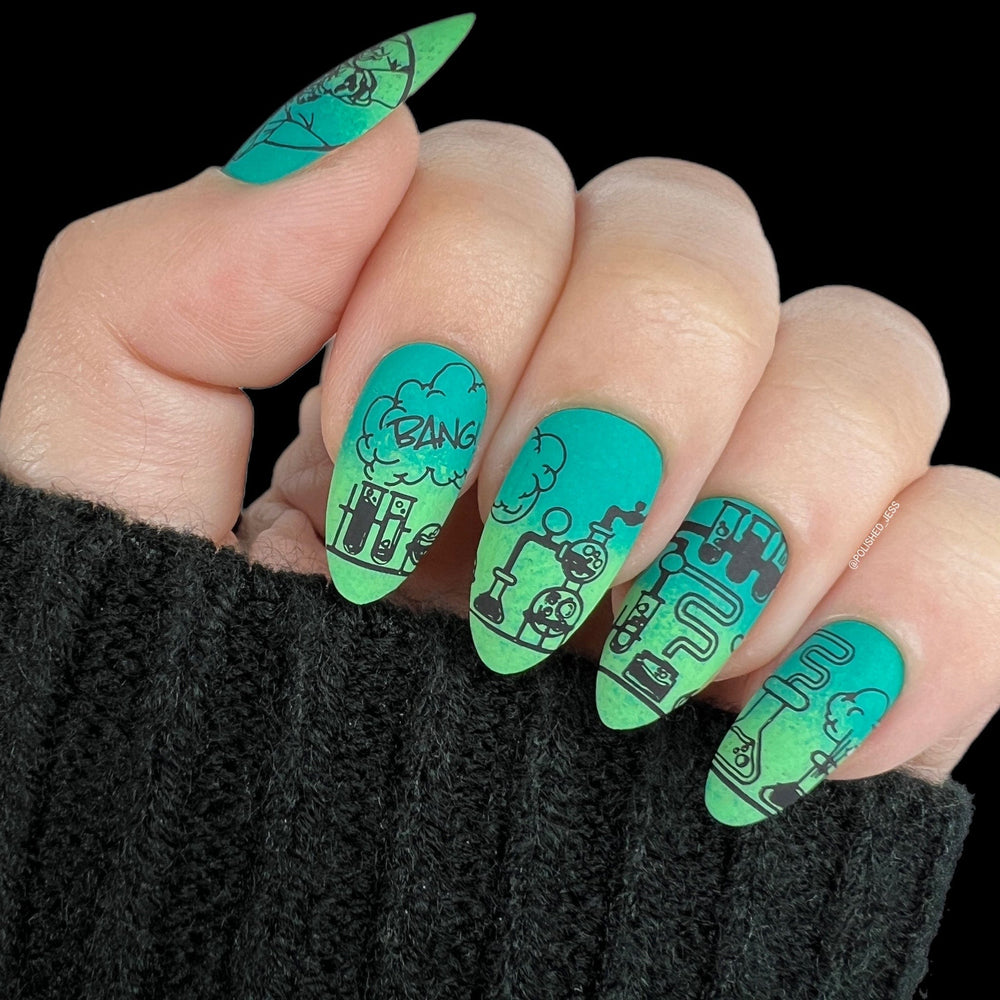 Mad Scientist (M331) - Nail Stamping Plate