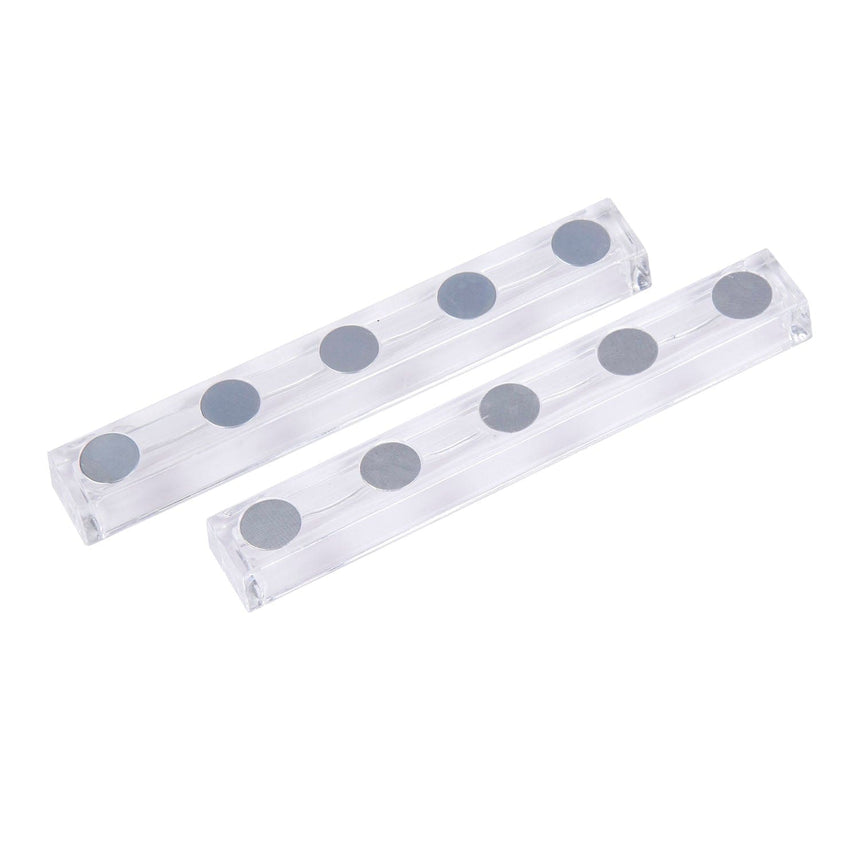 Magnetic Nail Tip Stand Holder and Storage Container - Silver Tin