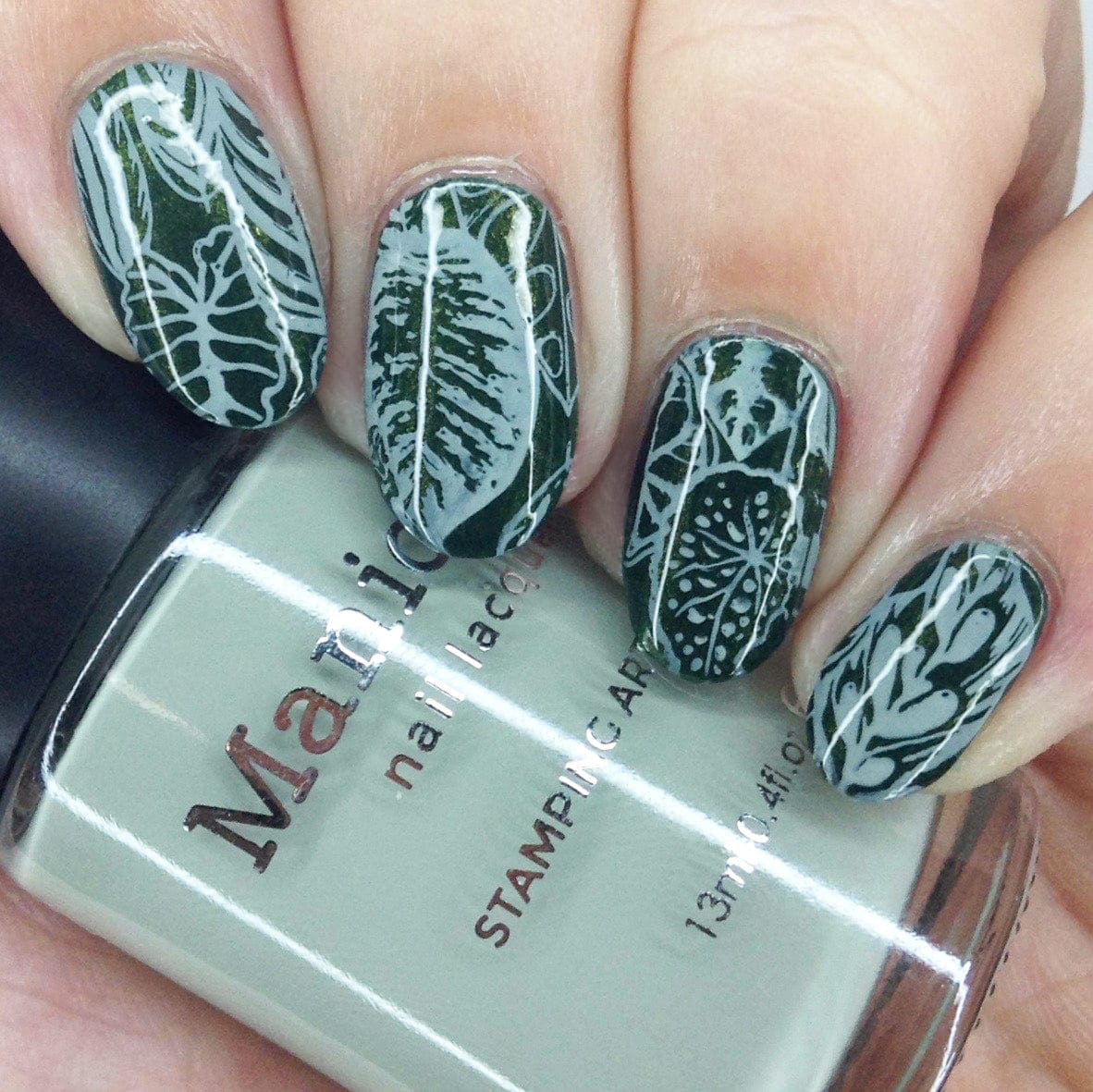 Caladium Cream Sage Green Stamping Polish | Maniology