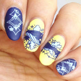 Shibori (B265) - Navy Blue Cream Stamping Polish