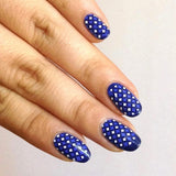 Shibori (B265) - Navy Blue Cream Stamping Polish