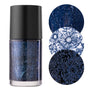 A space-inspired Celestial Dark Navy Shimmer Stamping Polish by Maniology (B239).
