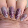 Aphrodite (B364) Holographic Burgundy Purple Stamping Polish
