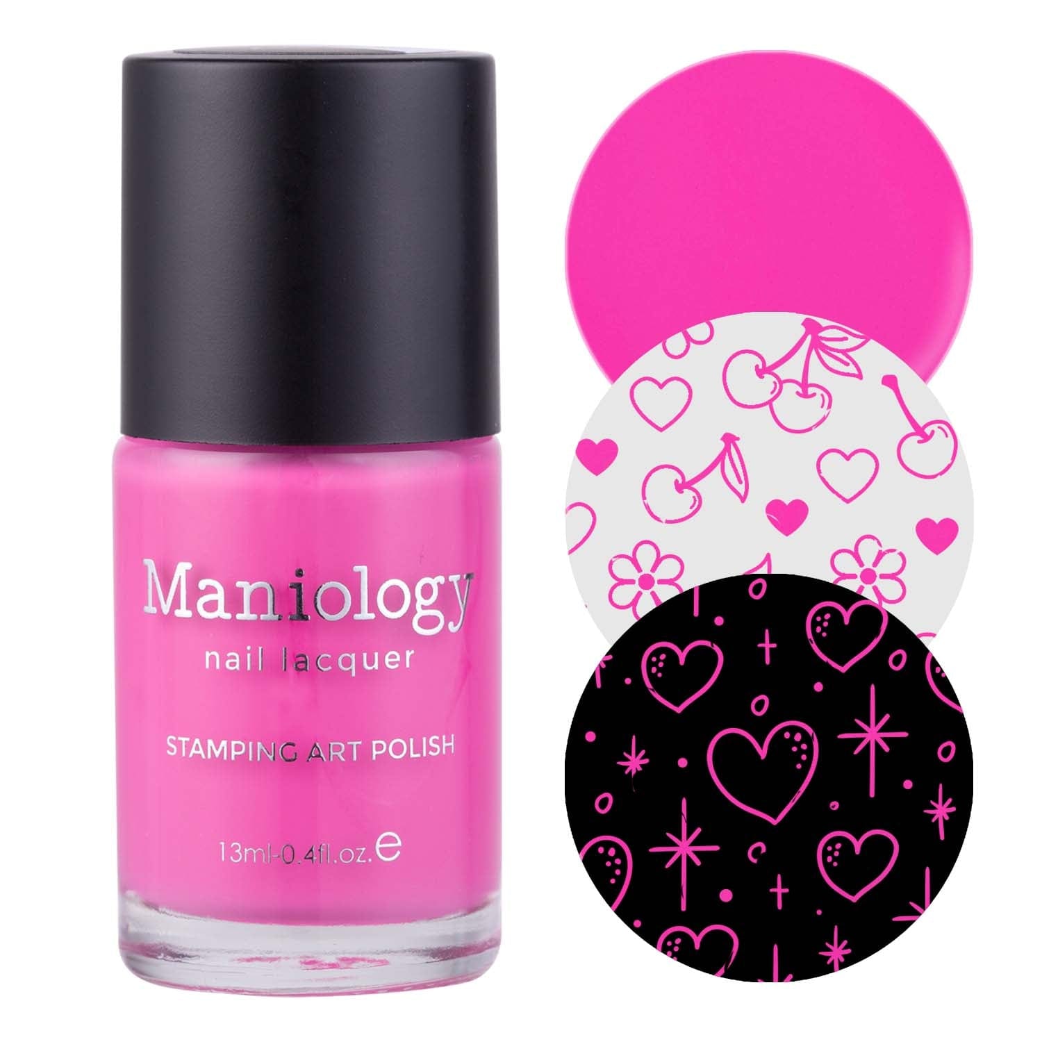 Pumps (B463) - Cream Bold Pink Stamping Polish – Maniology