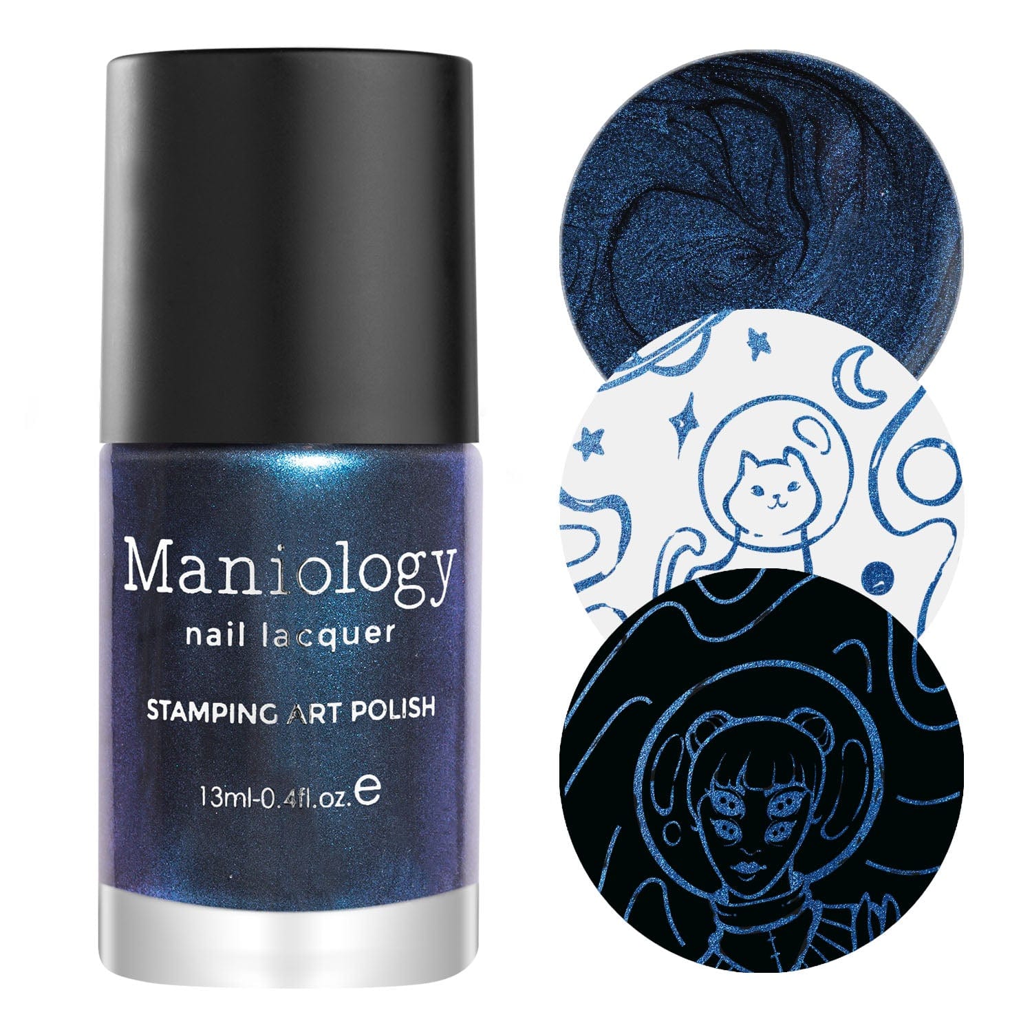 Cosmos (B433) - Pearl Navy Blue Stamping Polish – Maniology
