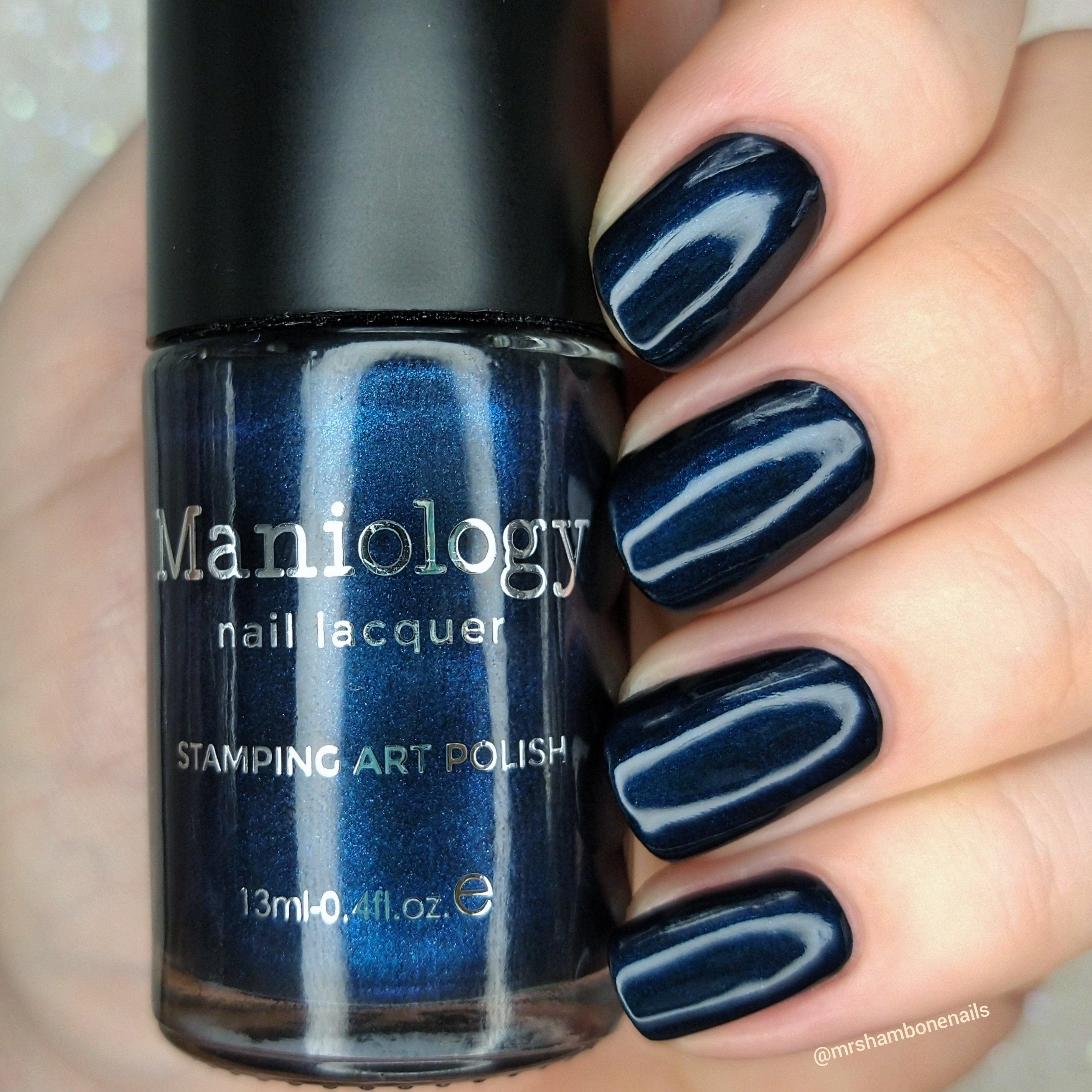 Cosmos (B433) - Pearl Navy Blue Stamping Polish – Maniology