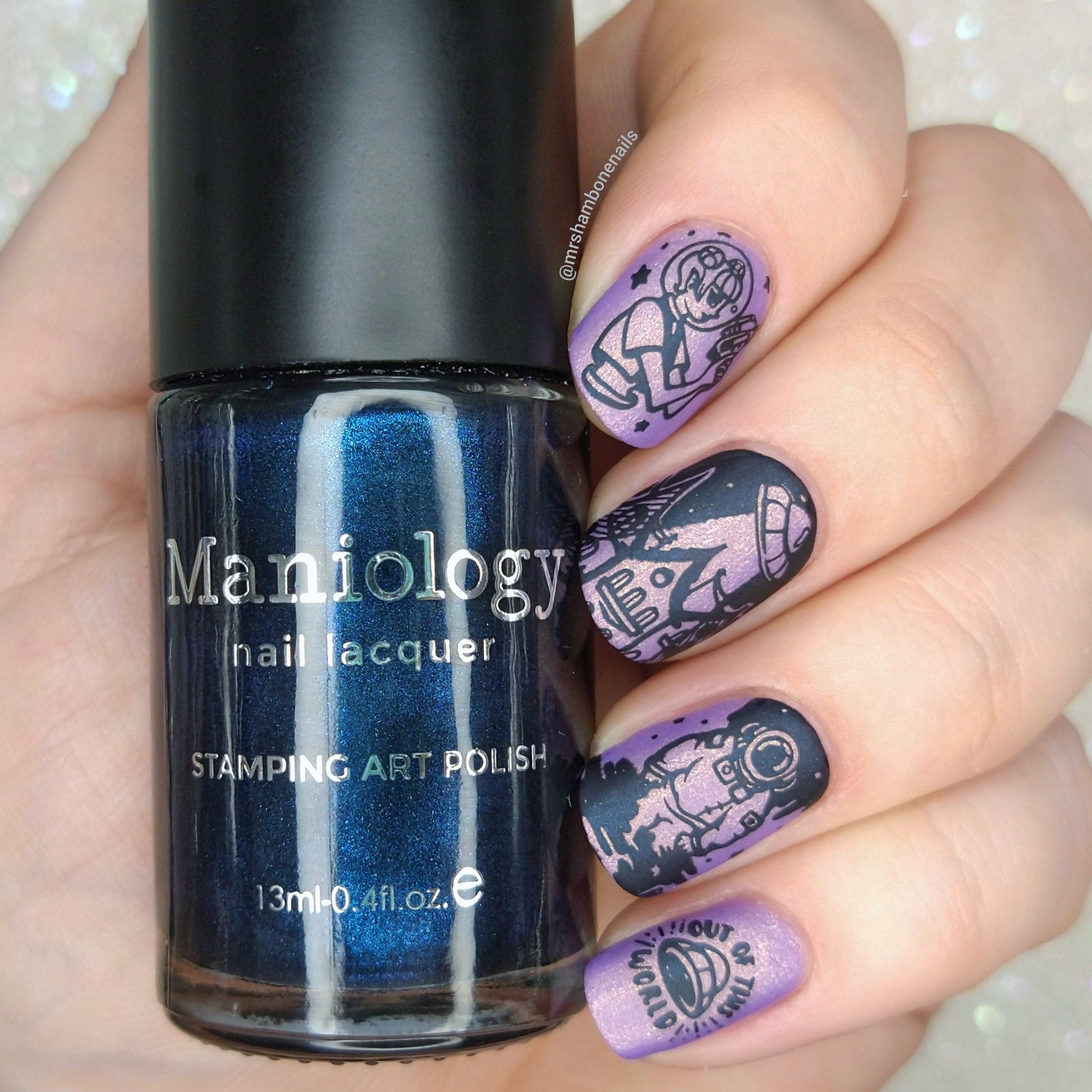 Cosmos (B433) - Pearl Navy Blue Stamping Polish – Maniology