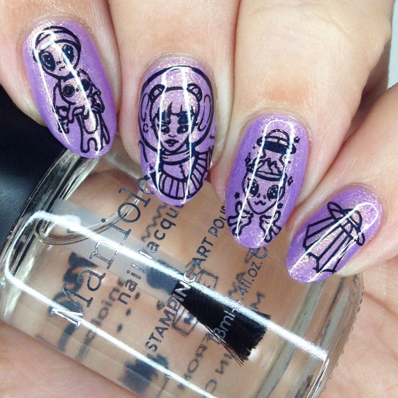 Stellar Duochrome Purple Stamping Polish | Maniology