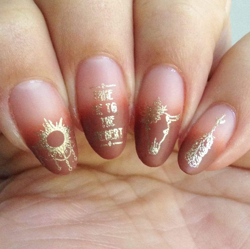 Gaslamp (B480) - Chocolate Brown with Gold Shimmer Stamping Polish –  Maniology