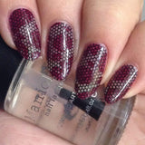 Leather (B368) - Dark Burgundy Red Stamping Polish