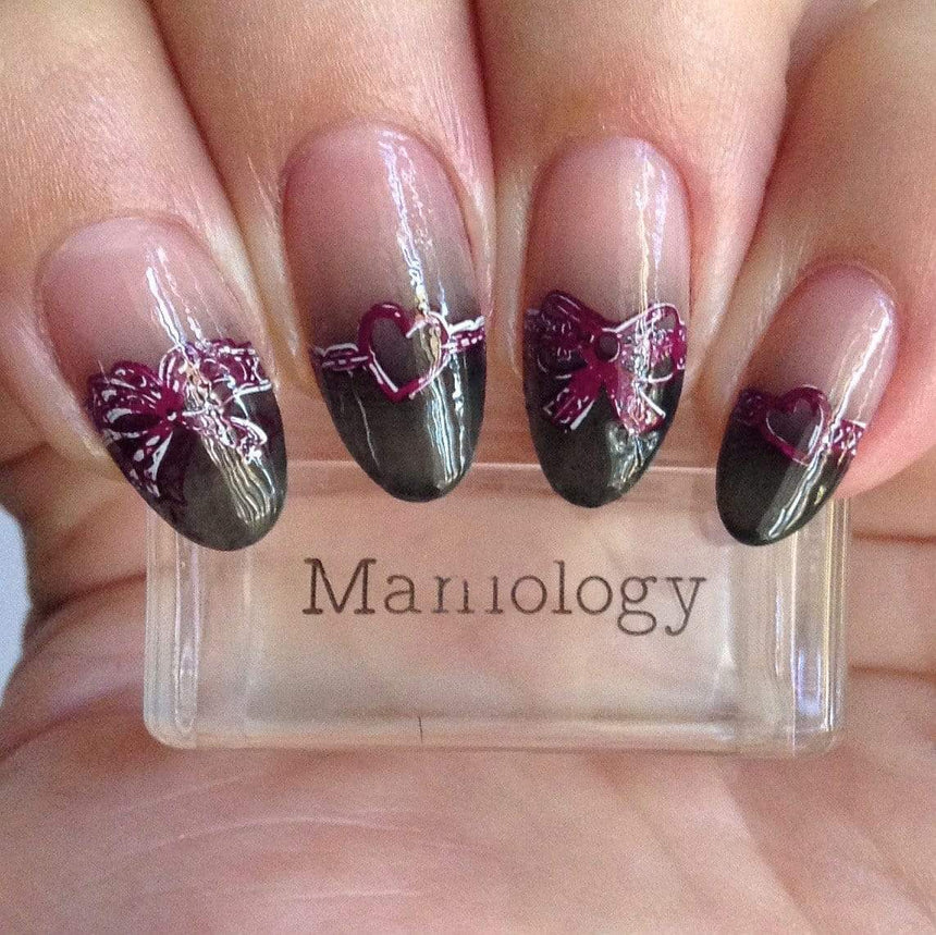 Leather (B368) - Dark Burgundy Red Stamping Polish