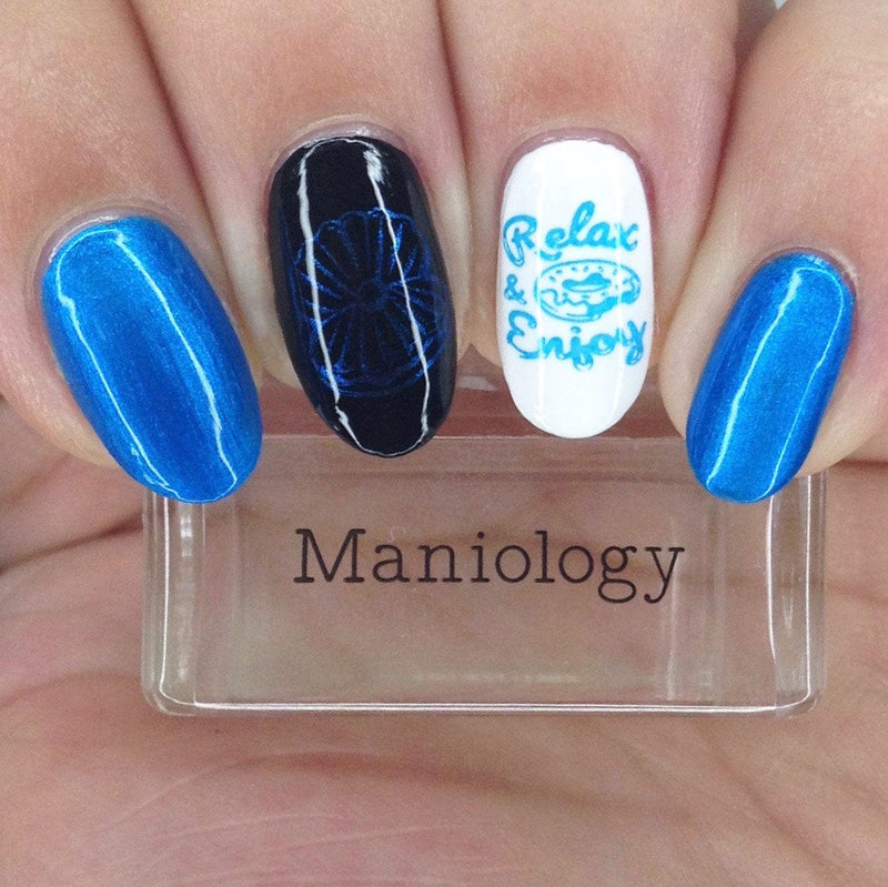 Royal Blue Dark Blue Stamping Polish | Maniology
