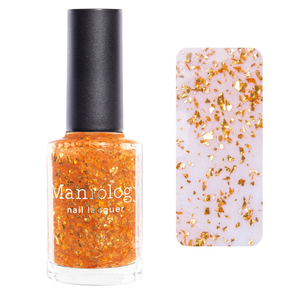 Honeypot Copper Gold Flakies Nail Polish Maniology