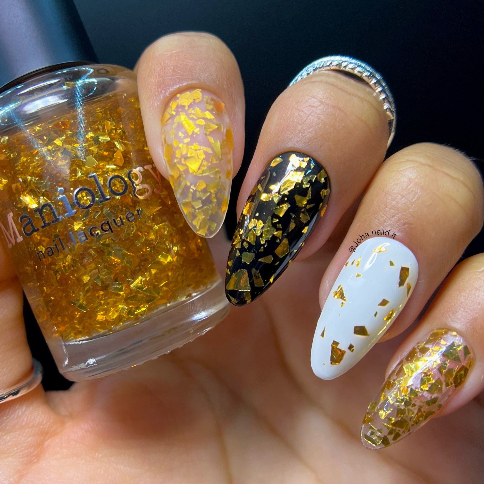 Honeypot Copper Gold Flakies Nail Polish Maniology