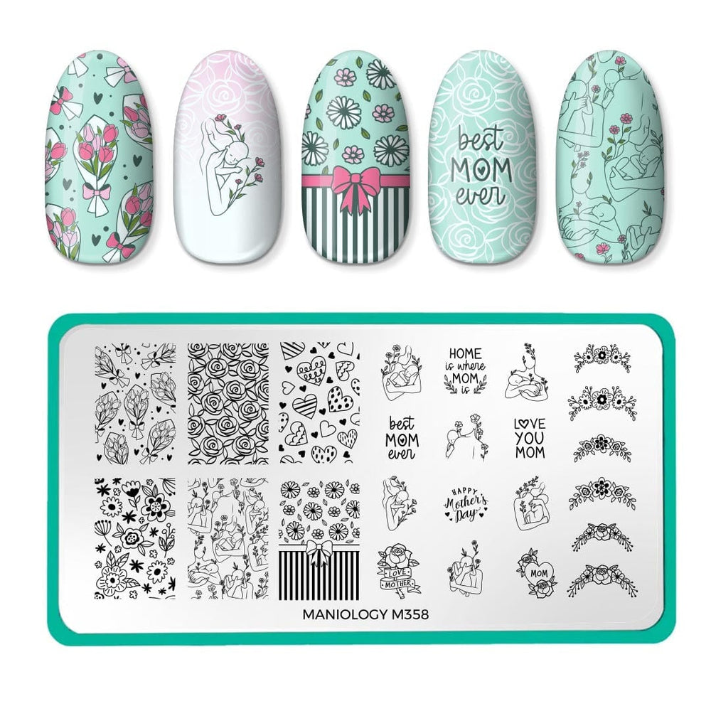 Mothers' Day (M358) - Nail Stamping Plate
