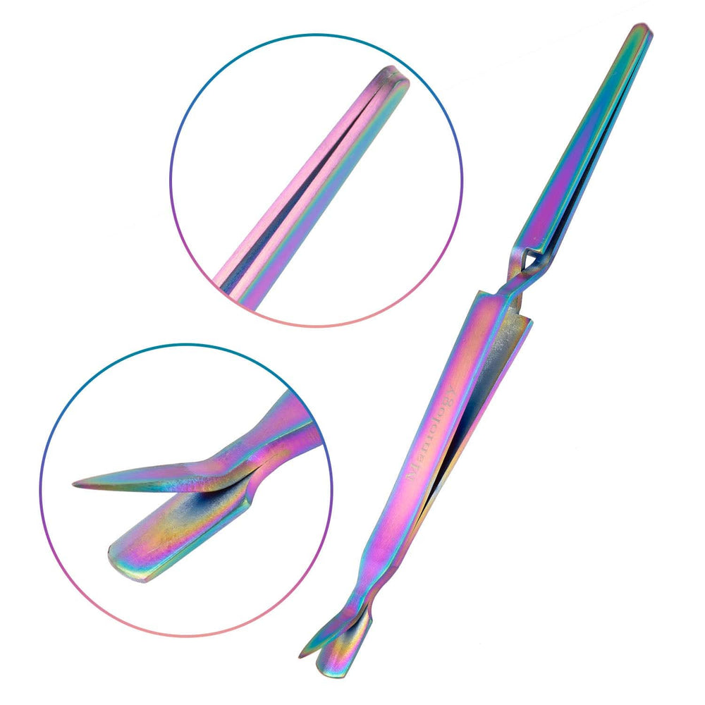 Multipurpose Cuticle Pusher Cleaner and Pincher tool