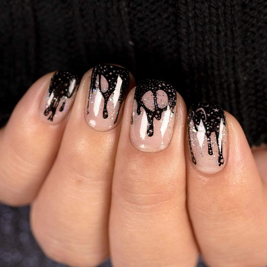 Moon rod nail parts Set 8P ♥︎·₊ maniology-negative-space-the-