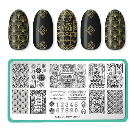 New Year: Art Deco Nail Stamping Plate | Maniology