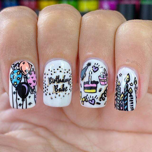 Birthday Behavior Occasions Nail Stamping Plate