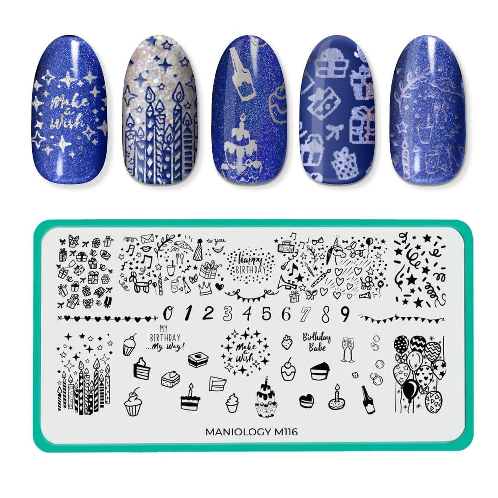 Occasions: Birthday Behavior (m116) - Nail Stamping Plate