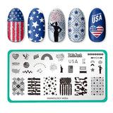 Occasions: Stars & Stripes (m054) - Nail Stamping Plate
