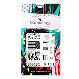  A nail stamping plate with camouflage and stripes, and gives you the freedom to express yourself and your love for the U.S.A. for 4th of July, Memorial Day, Veteran's Day, President's Day by Maniology (m054).