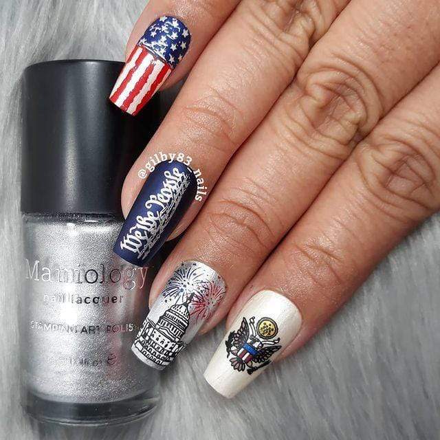 Occasions: Stars & Stripes (m054) - Nail Stamping Plate