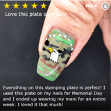 Occasions: Stars & Stripes (m054) - Nail Stamping Plate