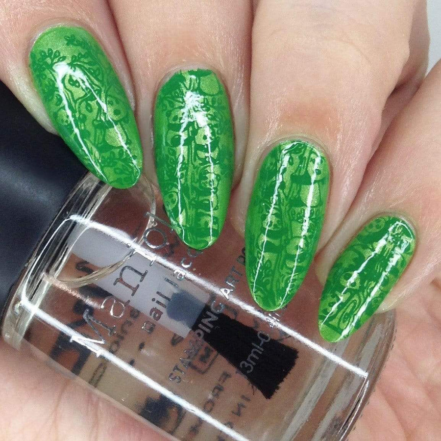 Maniology St. Patrick's Day Nail Stamping Starter Kit (Plate, Polish, Top  Coat, Stamper and Scraper Card)