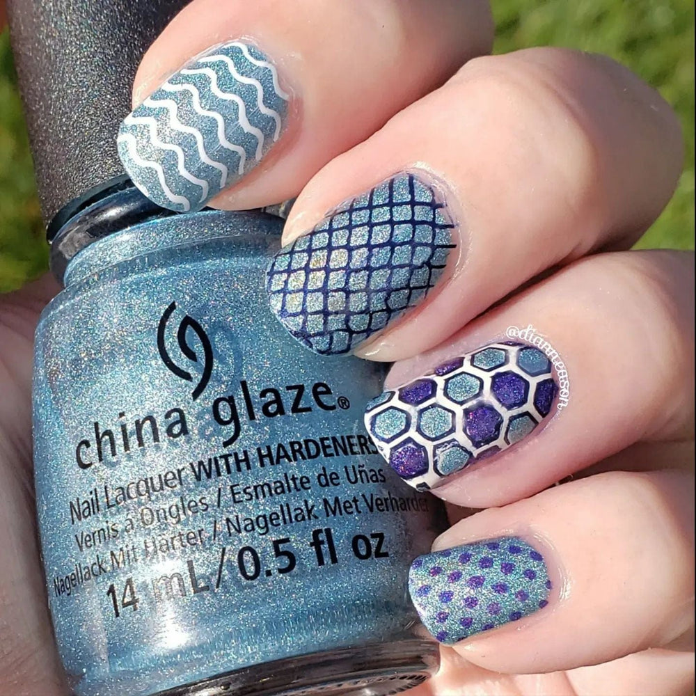 Patterns XL: Chain Reaction (m086) - Nail Stamping Plate